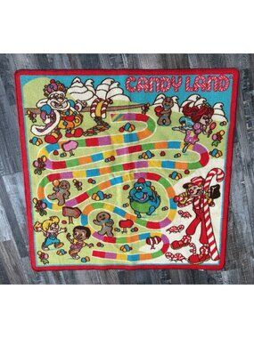 RARE Vintage Milton Bradley Candy Land Board Game Rug